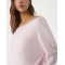 Women's long sleeve off shoulder sweatshirts relaxed fit luxury pullover