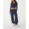 Women's classic mid rise adjustable waist track pants with side pockets