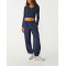 Women's classic mid rise adjustable waist track pants with side pockets