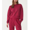 Women's ultra soft crew neck drop shoulder pullovers versatile cropped sweatshirts
