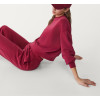 Women's ultra soft crew neck drop shoulder pullovers versatile cropped sweatshirts