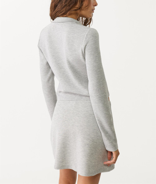 Women's long sleeve full zip slim fit top stand collar cropped jackets