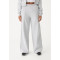 Women's mid rise elastic waist wide leg pants with side pockets