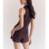 stand collar fitted zip top stylish full zip cotton tank