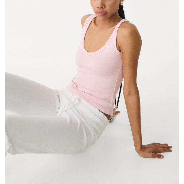 Women's new arrival v neck full back sports tank with removable padding