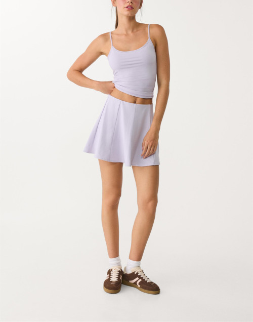 Women's high waisted active skirts with built in shorts light weight flowy skorts