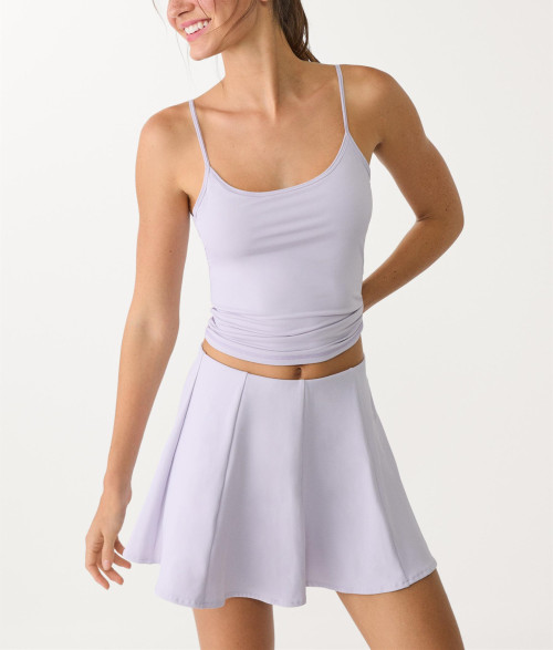 Women's high waisted active skirts with built in shorts light weight flowy skorts