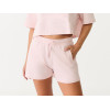 Women's mid rise elastic waist cotton shorts with side pockets