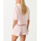Women's mid rise elastic waist cotton shorts with side pockets