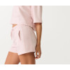 Women's mid rise elastic waist cotton shorts with side pockets