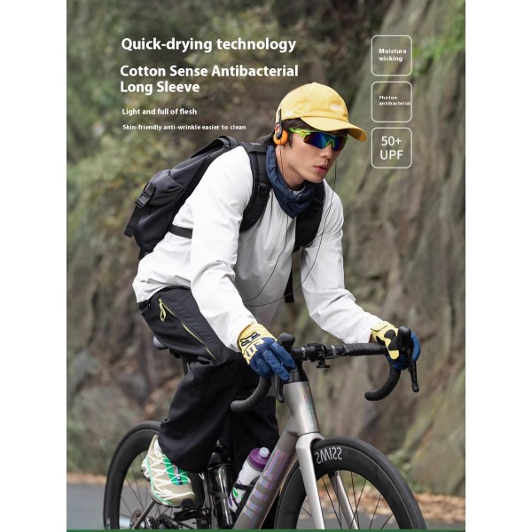 Men's Quick Dry Long Sleeve Shirts Sun Protection Shirt Moisture Wicking T-Shirt for Casual Workout