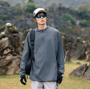 Men's Quick Dry Long Sleeve Shirts Sun Protection  Shirt Moisture Wicking T-Shirt for Casual Workout
