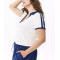 Plus size short sleeve ribbed polo shirts slim fit cropped t shirts