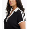 Plus size short sleeve ribbed polo shirts slim fit cropped t shirts