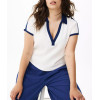 Plus size short sleeve ribbed polo shirts slim fit cropped t shirts