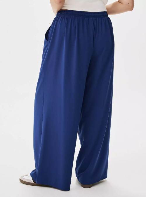 Women's plus size active pants with side pockets lightweight woven lounge sweatpants