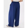 Women's plus size active pants with side pockets lightweight woven lounge sweatpants