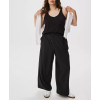Women's plus size active pants with side pockets lightweight woven lounge sweatpants