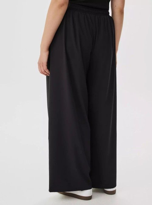 Women's plus size active pants with side pockets lightweight woven lounge sweatpants
