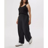 Women's plus size active pants with side pockets lightweight woven lounge sweatpants