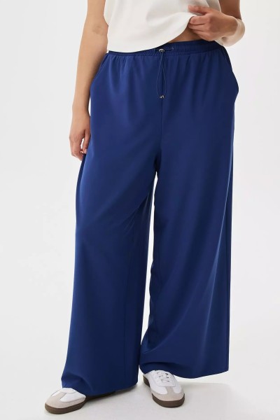 Women's plus size active pants with side pockets lightweight woven lounge sweatpants
