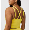 Plus size built in shelf bra top medium support back cross sports bra