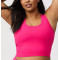 Plus size built in shelf bra top medium support back cross sports bra