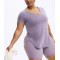 Lightweight v neck short sleeve t shirts with curved hem
