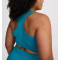 Moisture wicking racerback sports bra with removable padding