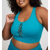 Moisture wicking racerback sports bra with removable padding