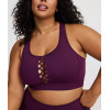 Moisture wicking racerback sports bra with removable padding
