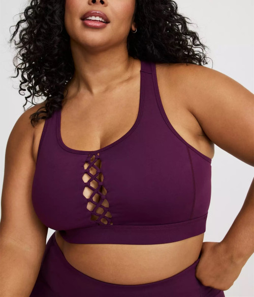 Moisture wicking racerback sports bra with removable padding