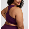 Moisture wicking racerback sports bra with removable padding