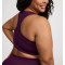 Moisture wicking racerback sports bra with removable padding