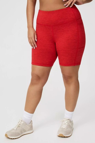Women's high waist compressive biker shorts 7" inseam yoga shorts
