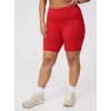 Women's high waist compressive biker shorts 7" inseam yoga shorts