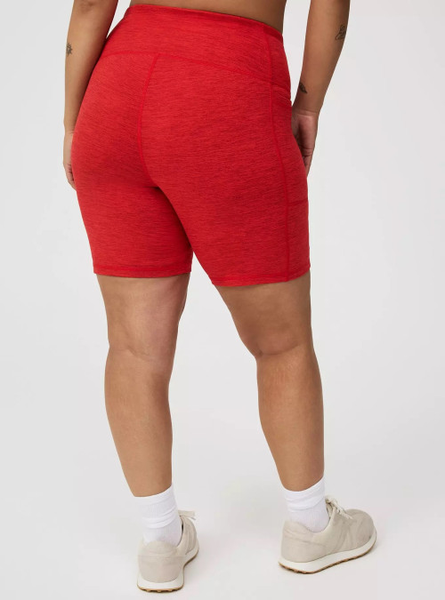 Women's high waist compressive biker shorts 7" inseam yoga shorts