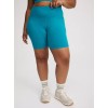 Women's high waist compressive biker shorts 7" inseam yoga shorts