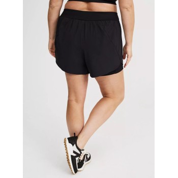 Women's 4 ways stretchy double layer running shorts