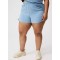 Elastic wasit side cinched running shorts with welt pockets