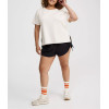 Women's short sleeve side slit flowy t shirts crew neck raglan sleeve sports tees
