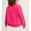 Women's v neck cotton blend pullovers drop shoulder relaxed fit sweatshirts