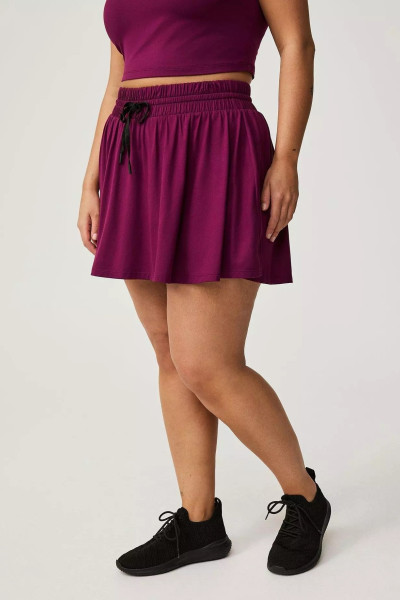 Women's lightweight flowy skorts super soft lounge skirts with built in shorts
