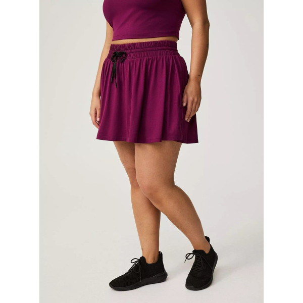 Women's lightweight flowy skorts super soft lounge skirts with built in shorts