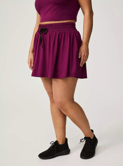 Women's lightweight flowy skorts super soft lounge skirts with built in shorts