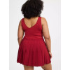 Plus size scoop neck one piece tennis dress with built in shorts