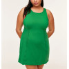 Women's hollow back active dress with built in shorts crew neck back cross tennis dress