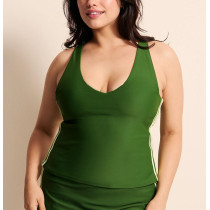 Women's sleeveless v neck full coverage sports top color block padded tank top