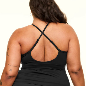 Plus size light weight slim fit sports tank with adjustable straps