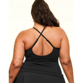 Plus size light weight slim fit sports tank with adjustable straps